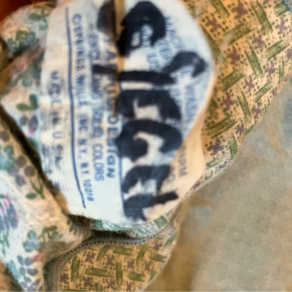 VTG Springmaid Floral Blockprint Pastel Pillowcases Cottagecore Scallop Hem - Picture 6 of 8